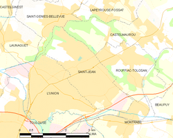 Map commune FR insee code 31488
